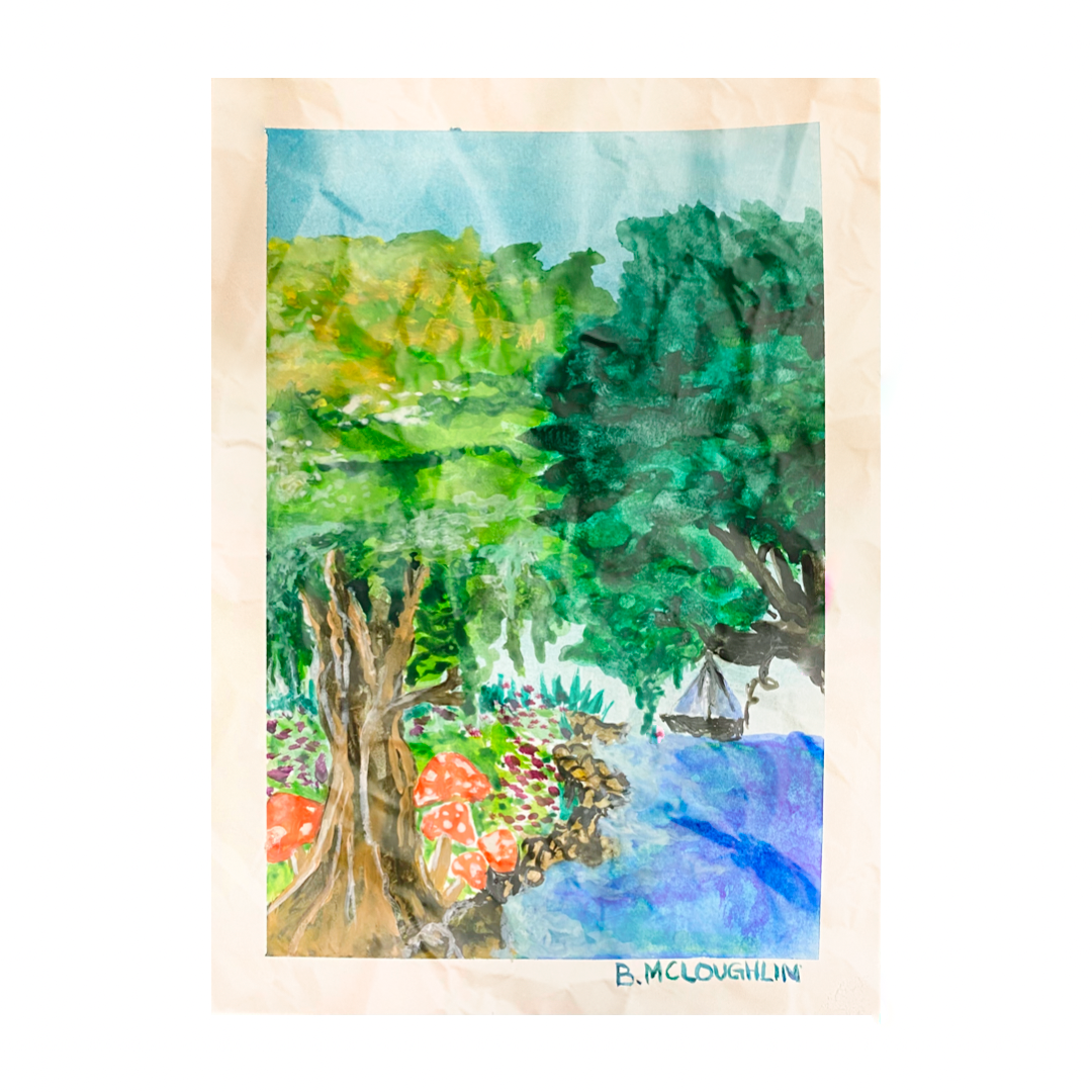 “Magic Garden” Original watercolor on paper