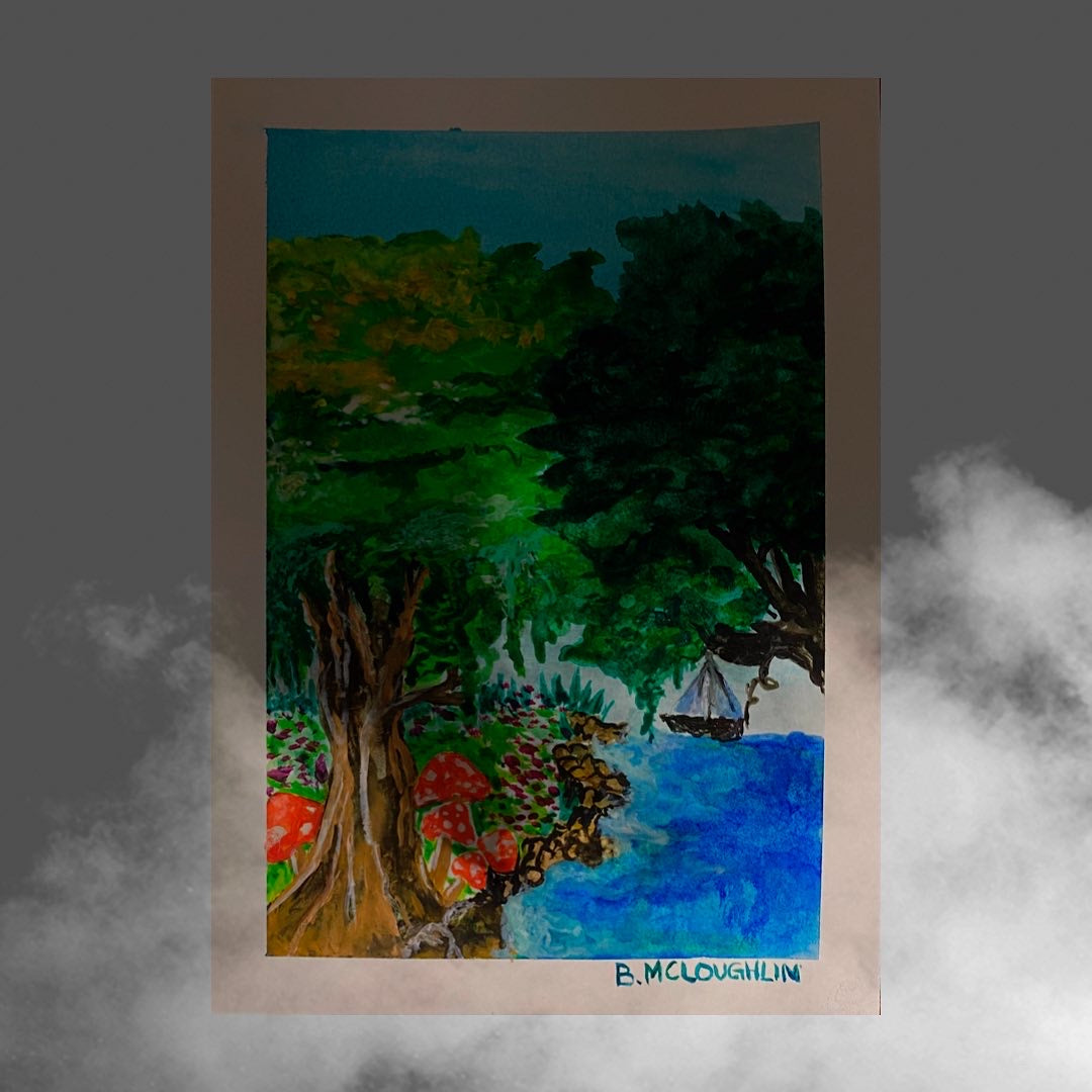 “Magic Garden” Original watercolor on paper