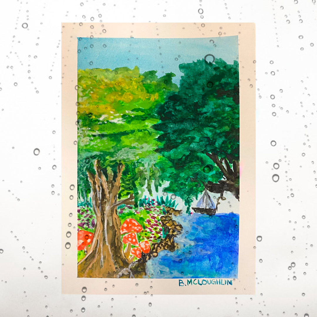 “Magic Garden” Original watercolor on paper