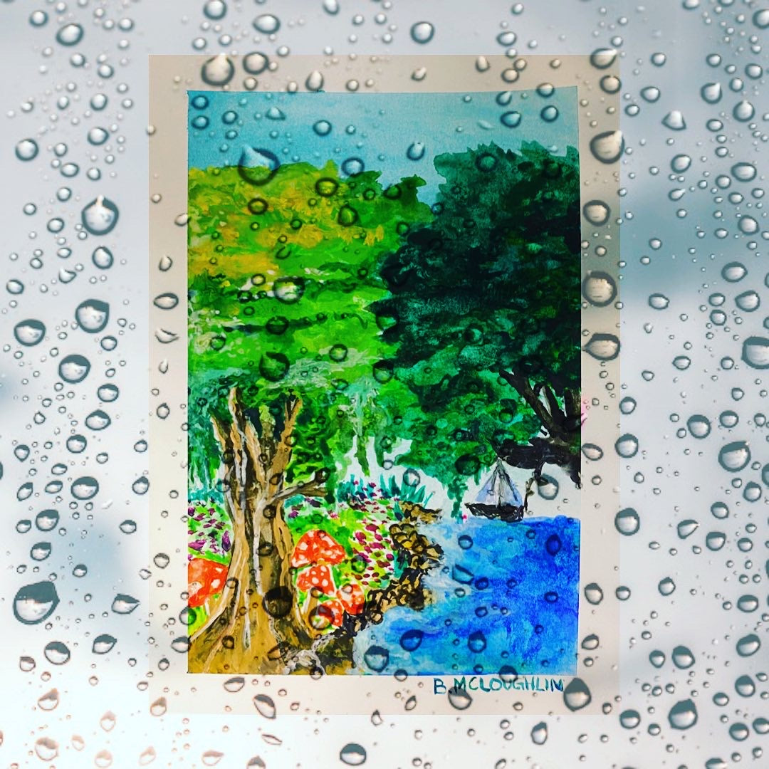 “Magic Garden” Original watercolor on paper