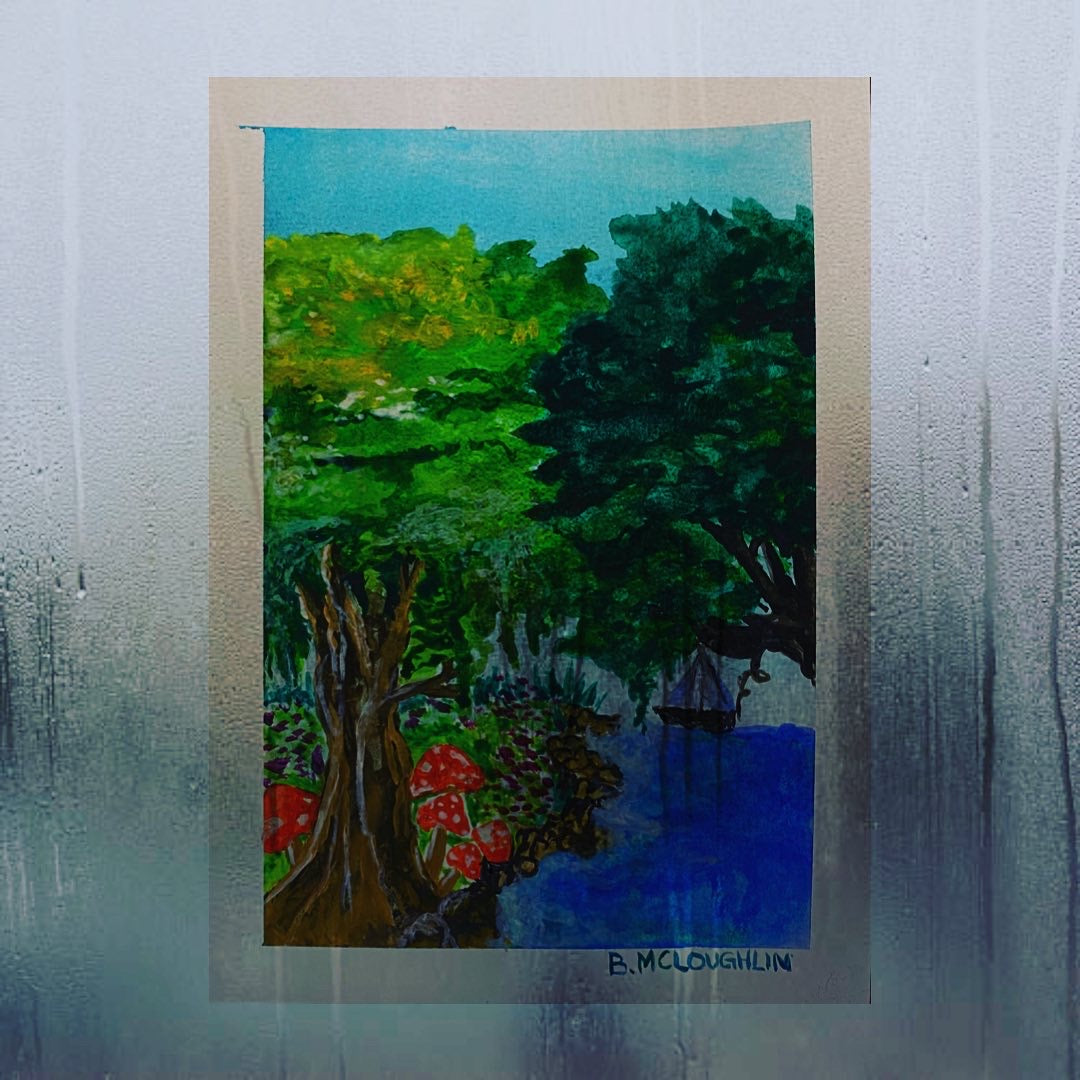 “Magic Garden” Original watercolor on paper