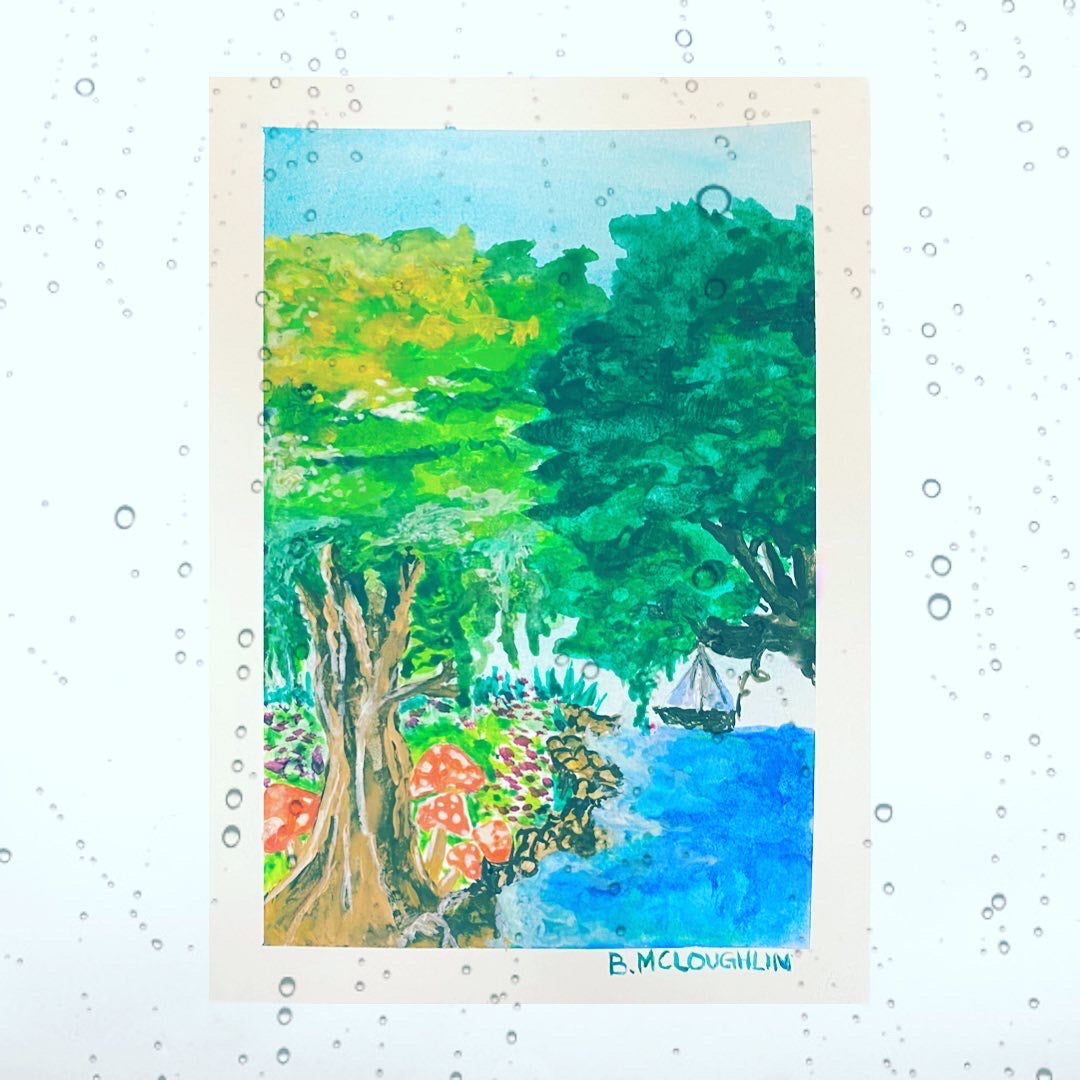 “Magic Garden” Original watercolor on paper