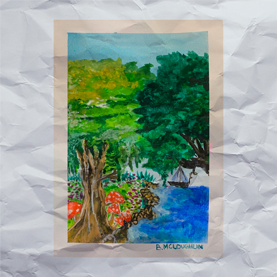 “Magic Garden” Original watercolor on paper