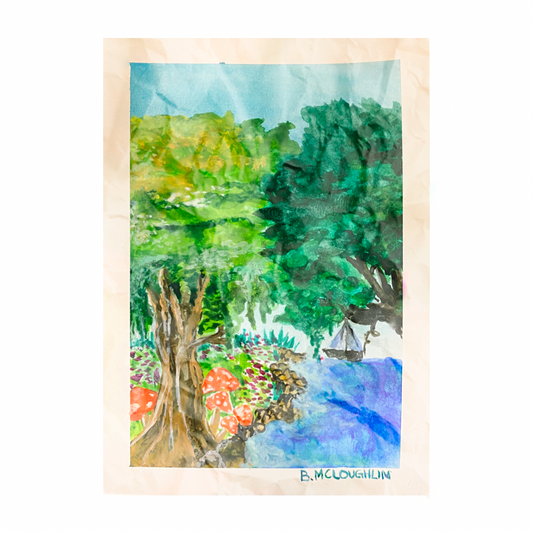 “Magic Garden” Original watercolor on paper